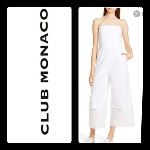 Club Monaco Pants - Retail $289 Club Monaco white jumpsuit str…